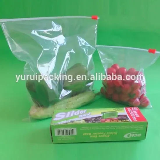 Custom Printed LDPE Food Packaging Plastic Zipper Bag with Slider