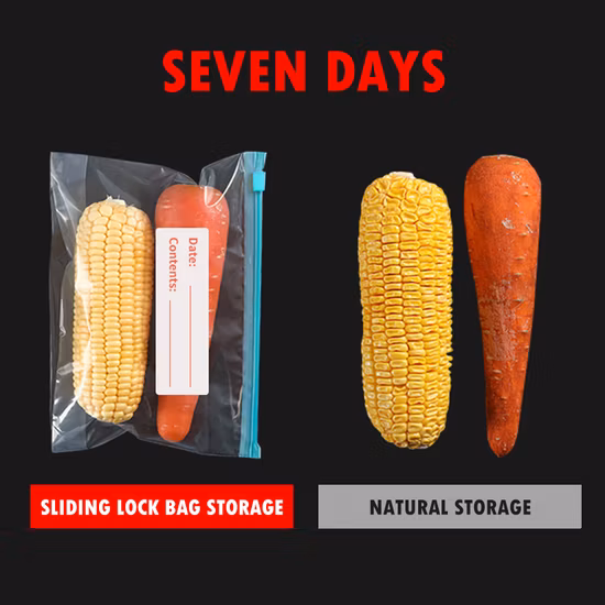 ゆるい工場 再利用可能な食品グレードの果物野菜包装保存袋気密ジップロックバッグ