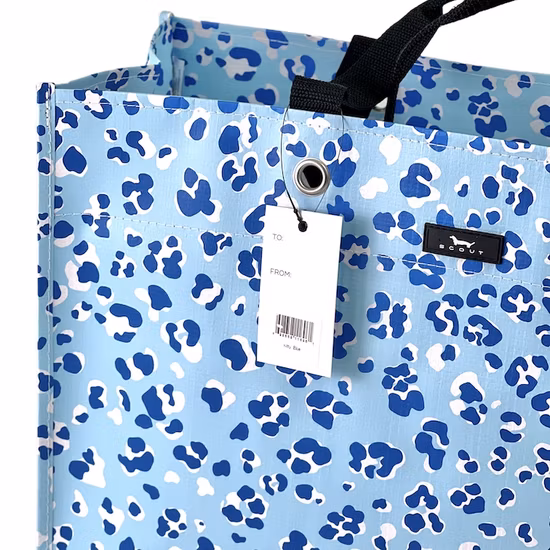 カスタマイズされた織物リサイクルプラスチックボトルPP不織布RPETラミネートコーティングされた折りたたみ式リサイクル可能なプリントプラスチックショッピングバッグ、キャリーハンドル付き